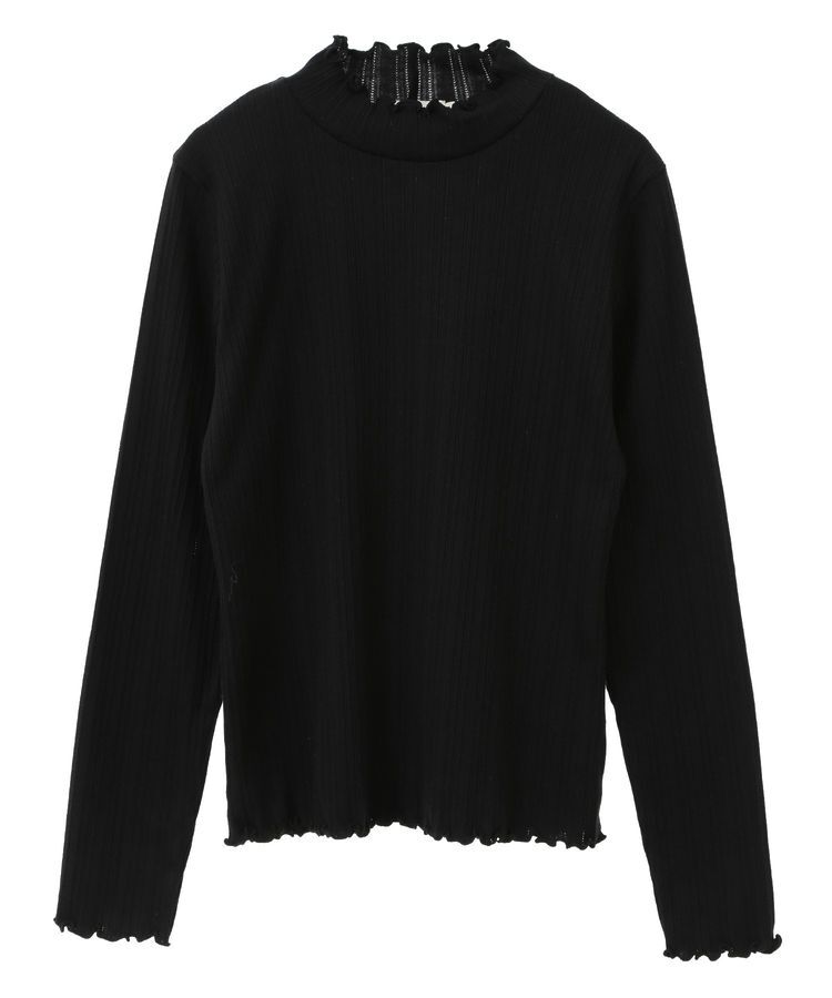 earth music&ecology「ランダムチェーンリブハイネックプルオーバー」|Tシャツ・カットソー|Black