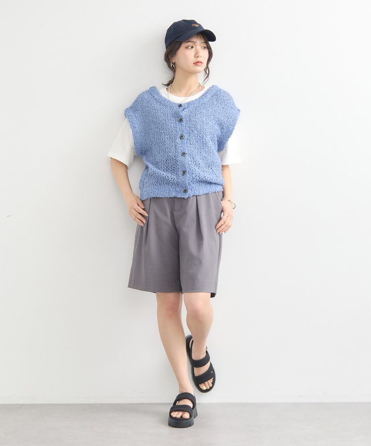 earth music&ecology「ファンシーヤーンベスト」|ベスト・ジレ|