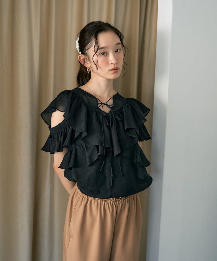 earth music&ecology「2WAYフリルブラウス」|シャツ・ブラウス|