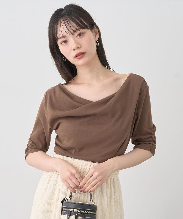 earth music&ecology「ドレープデザインカットソー」|Tシャツ・カットソー|