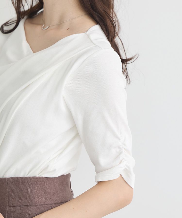 earth music&ecology「ドレープデザインカットソー」|Tシャツ・カットソー|