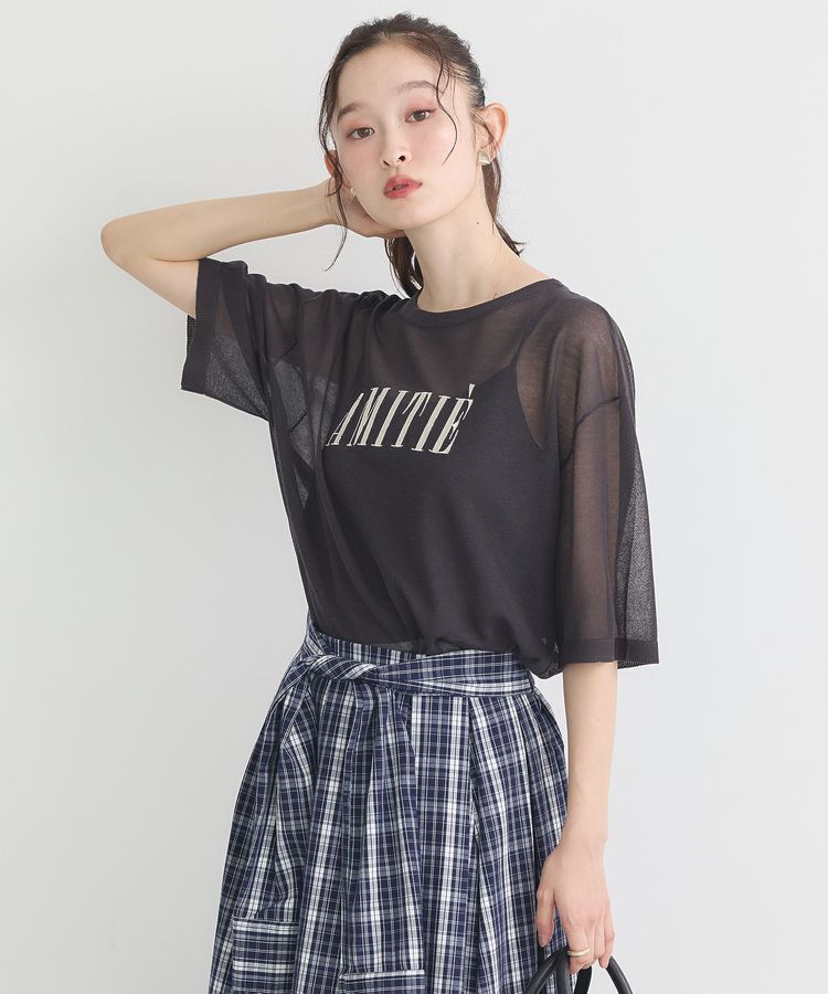 earth music&ecology「ロゴ刺繍シアープルオーバー」|ニット・セーター|