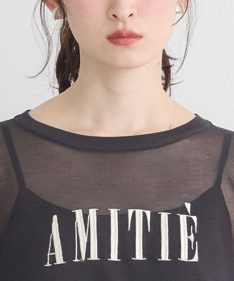 earth music&ecology「ロゴ刺繍シアープルオーバー」|ニット・セーター|