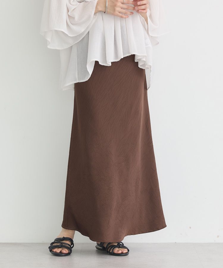 earth music&ecology「ストレッチサテンスカート」|スカート|
