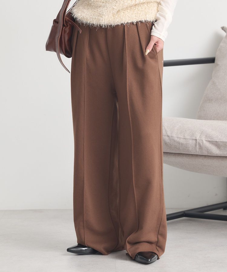 earth music&ecology「センターシームタックスウェットパンツ」|その他|Brown