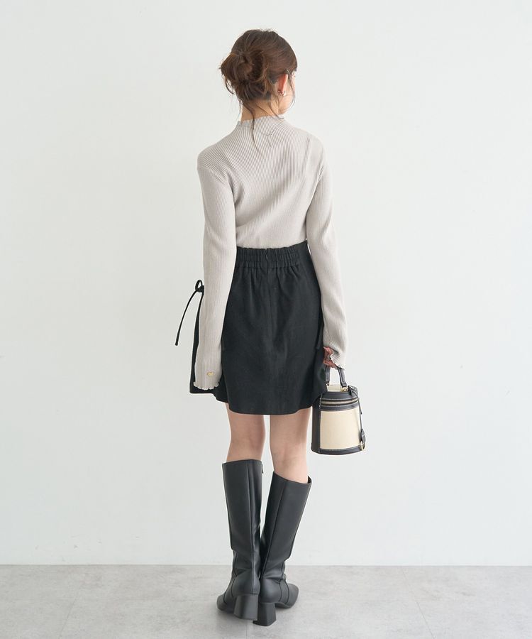 earth music&ecology「サイドレースアップミニスカート」|スカート|