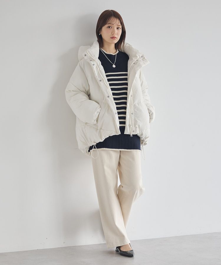 earth music&ecology「アンチピリングモックネックバックスリットニット」|ニット・セーター|