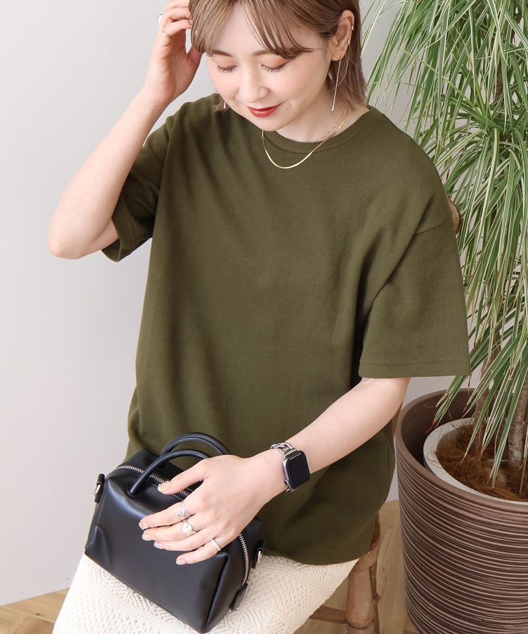 AMERICAN HOLIC「ワッフル半袖プルオーバー」|Tシャツ・カットソー|