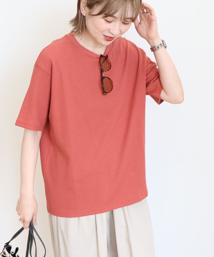 AMERICAN HOLIC「ワッフル半袖プルオーバー」|Tシャツ・カットソー|Orange