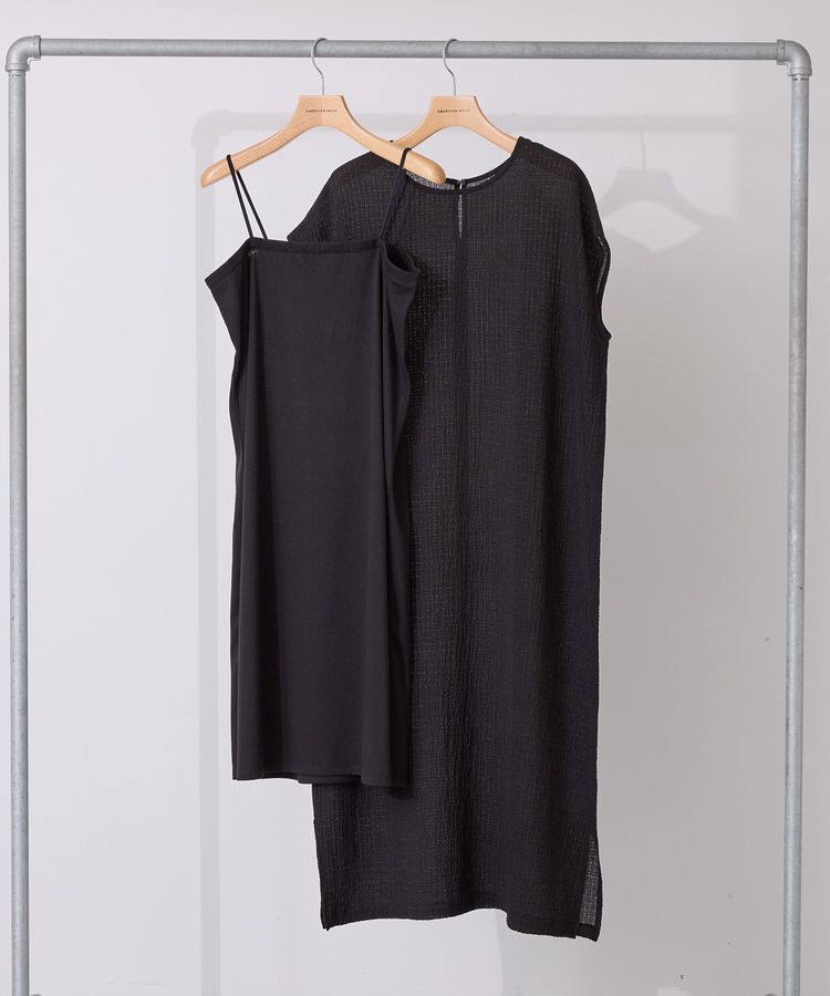 AMERICAN HOLIC「ポコポコノースリーブワンピース【インナー付き】」|ワンピース|