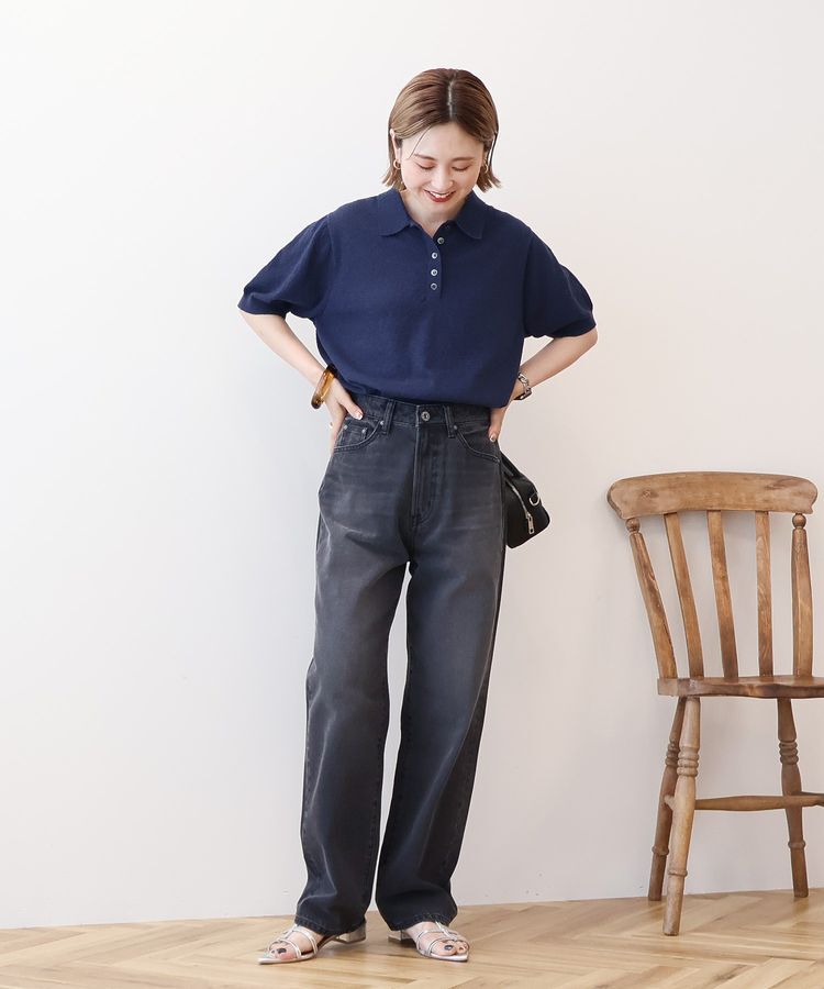 AMERICAN HOLIC「ブークレ半袖ニットトップス」|ニット・セーター|