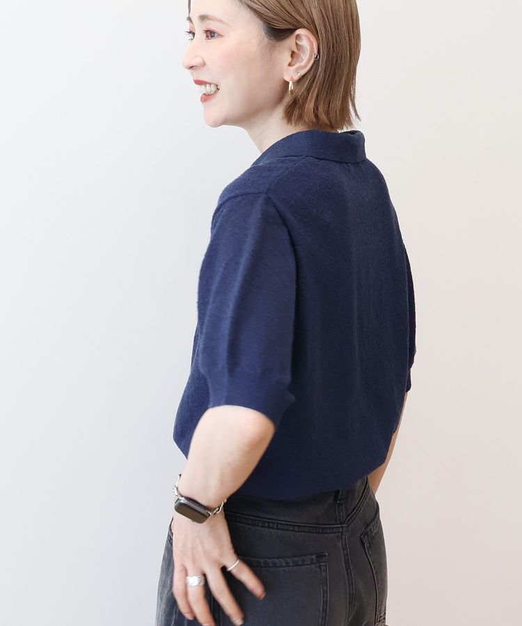 AMERICAN HOLIC「ブークレ半袖ニットトップス」|ニット・セーター|