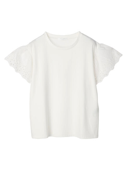 Green Parks「袖レースドッキングプルオーバー」|Tシャツ・カットソー|