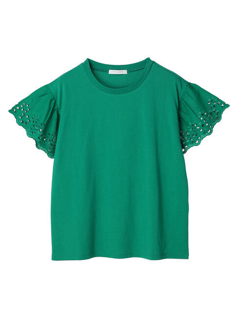 Green Parks「袖レースドッキングプルオーバー」|Tシャツ・カットソー|