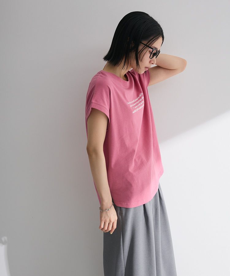 Green Parks「・swing by フレンチスリーブ刺繍TEE」|Tシャツ・カットソー|