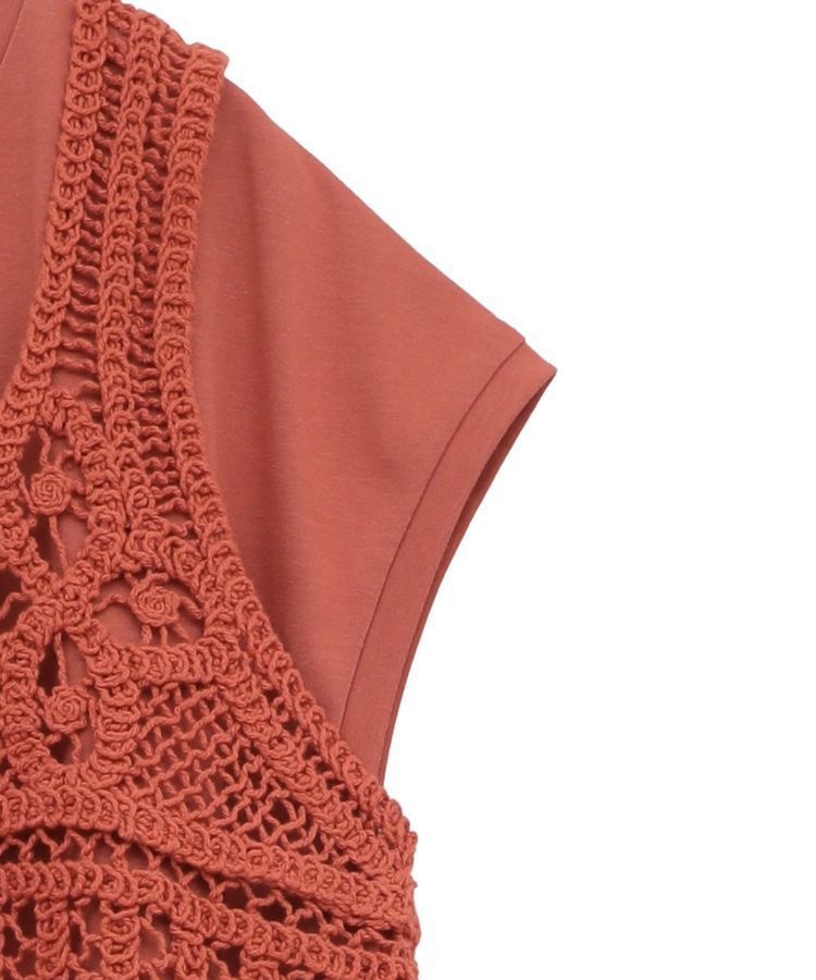 Green Parks「SET2点クロシェベスト＋ワンピース」|ワンピース|