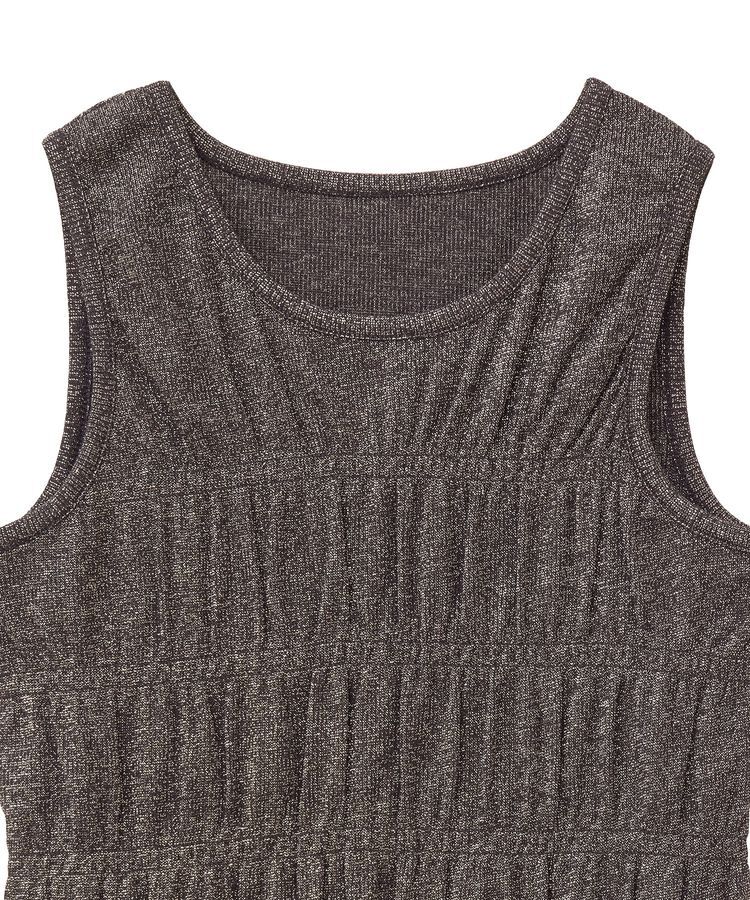 Green Parks「・Petit Fleur シャーリングラメタンクトップ」|キャミソール|
