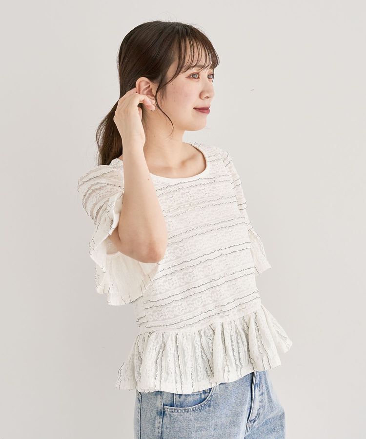 Green Parks「・SUGAR SPOON レースフリルプルオーバー」|Tシャツ・カットソー|