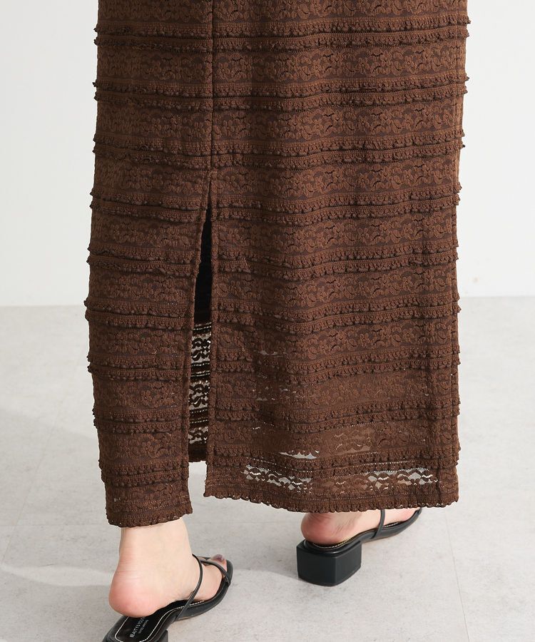 Green Parks「・SUGAR SPOON レースフリルナロースカート」|タイト|