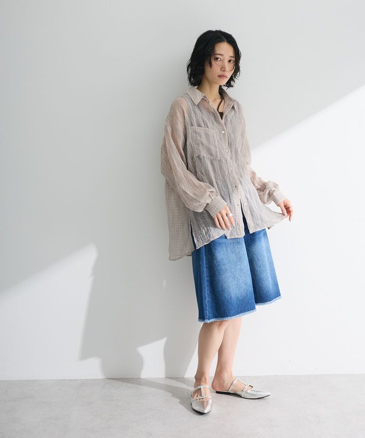 Green Parks「シアーワッシャーロングスリーブシャツ」|シャツ・ブラウス|