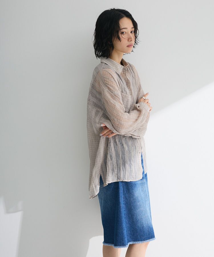 Green Parks「シアーワッシャーロングスリーブシャツ」|シャツ・ブラウス|