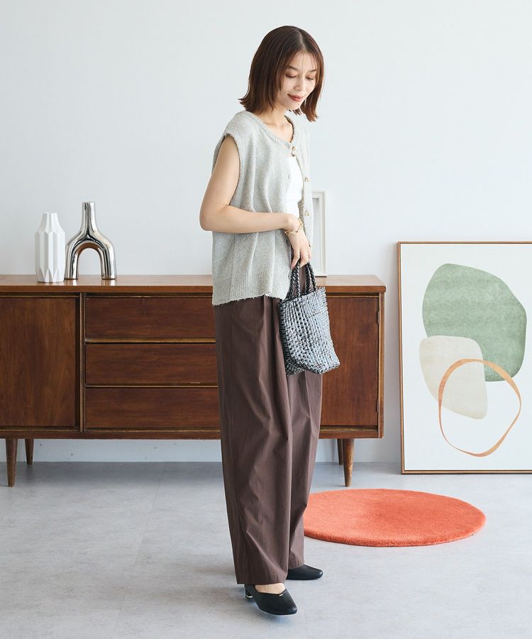 Green Parks「ツィード風金釦ニットベスト」|ベスト・ジレ|