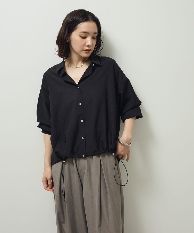 armonia「金ボタン裾ドロストシャツ」|シャツ・ブラウス|