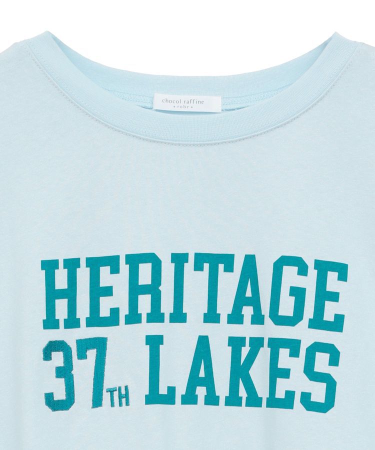 Green Parks「カレッジロゴ刺繍5分袖チュニック」|チュニック|