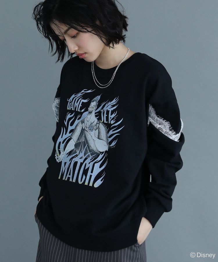 Green Parks「VILLAINS/レースドッキングプリントスウェット」|スウェット・ジャージ|White