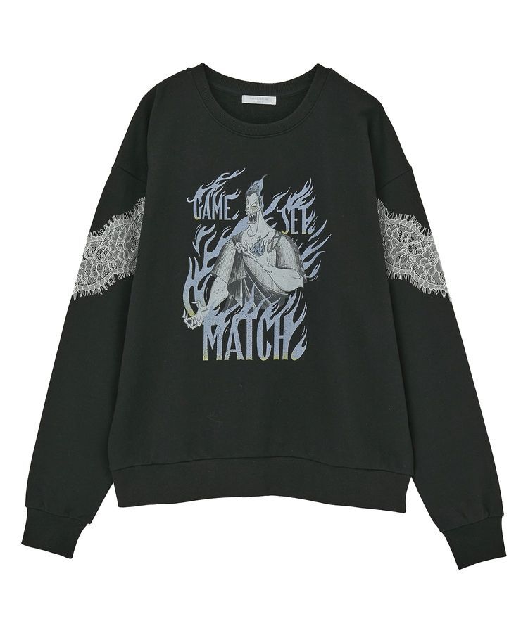 Green Parks「VILLAINS/レースドッキングプリントスウェット」|スウェット・ジャージ|