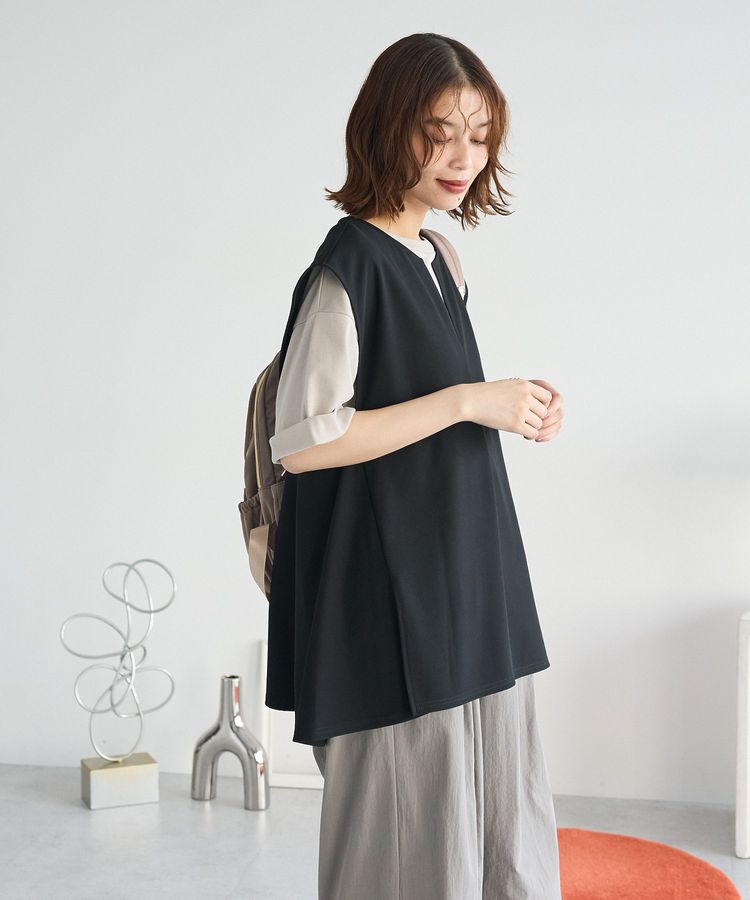 Green Parks「リップルフレアベスト」|ベスト・ジレ|