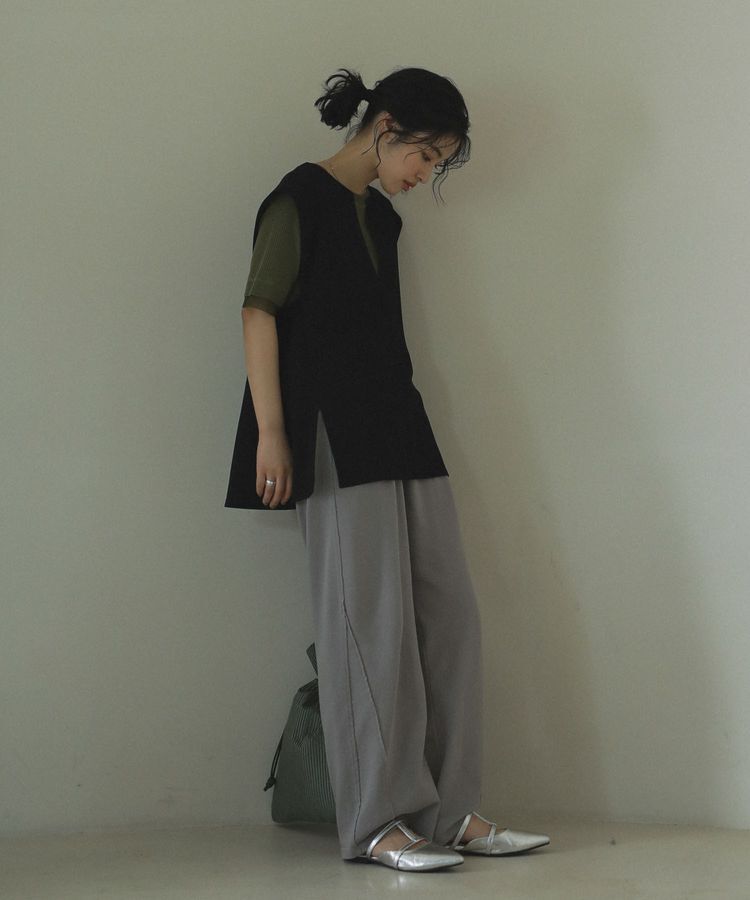 Green Parks「リップルフレアベスト」|ベスト・ジレ|