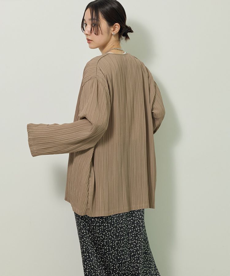 Green Parks「・ELENCARE DUE プリーツノーカラージャケット」|テーラードジャケット|