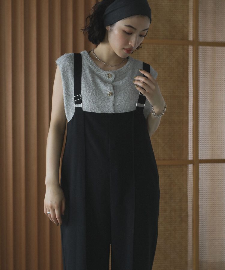 Green Parks「ピンタックサロペット」|オールインワン|