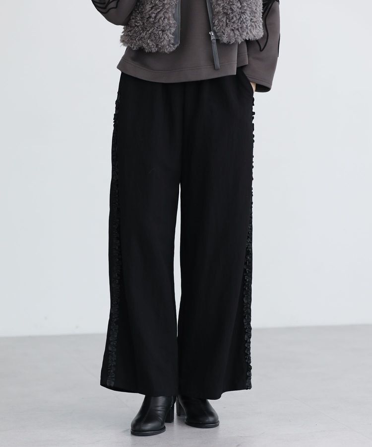 Green Parks「■ESCAR サイドミニフリルワイドパンツ」|その他|Black