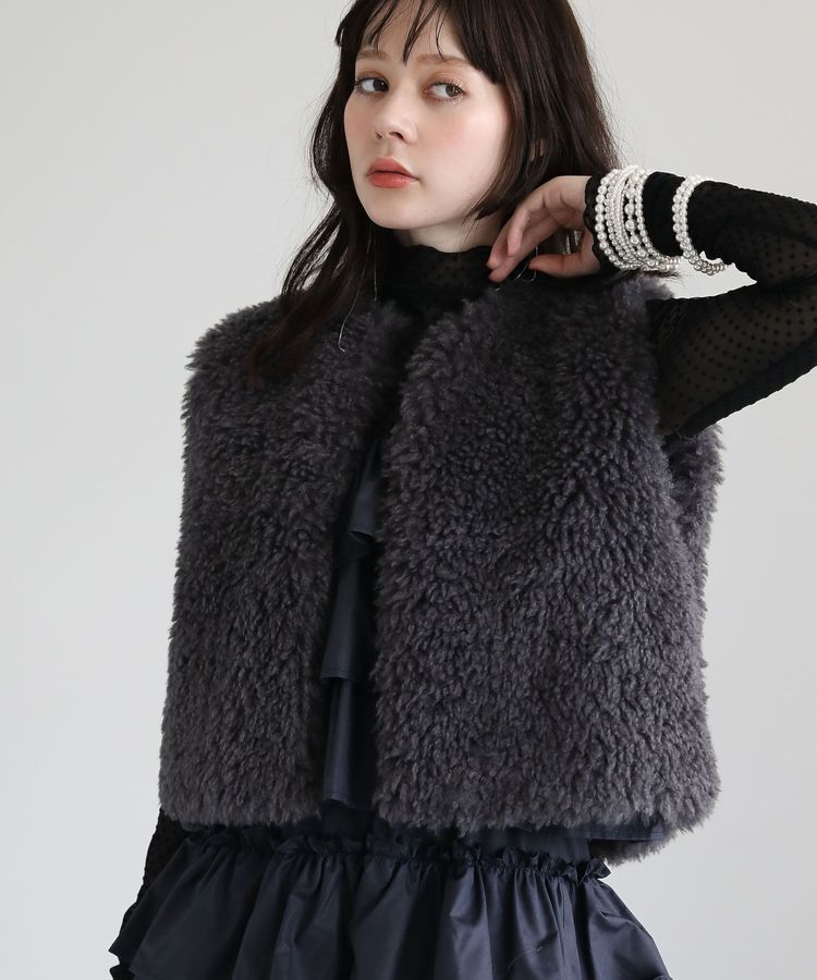 Green Parks「・ELENCARE DUE シープファーベスト」|ベスト・ジレ|