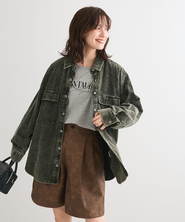 Green Parks「・ELENCARE DUE ケミカルコーデュロイシャツ」|シャツ・ブラウス|Green