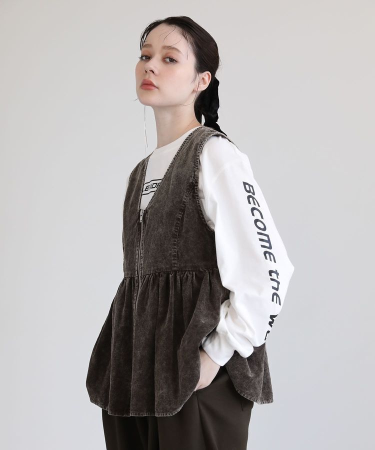 Green Parks「・ELENCARE DUE ケミカルコーデュロイベスト」|ベスト・ジレ|
