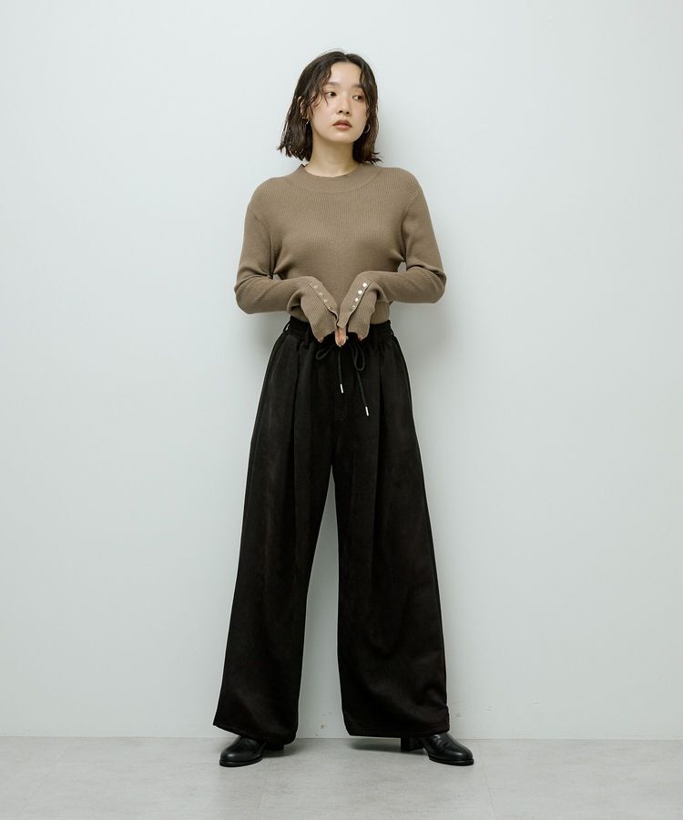 Green Parks「袖口金釦リブニットプルオーバー」|ニット・セーター|