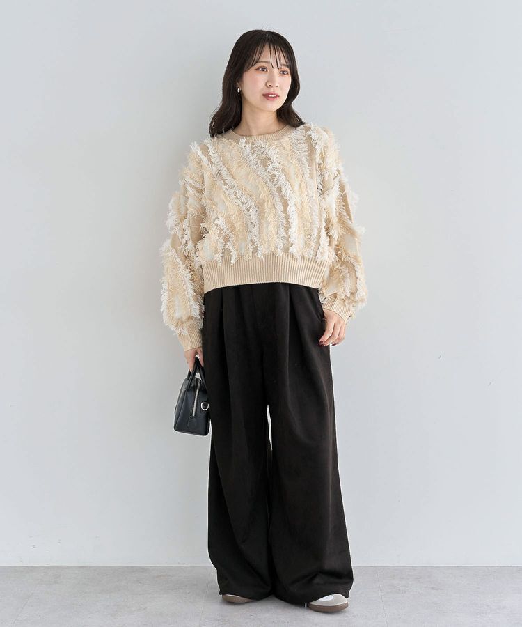 Green Parks「・ELENCARE DUE フリンジジャカードニット」|ニット・セーター|