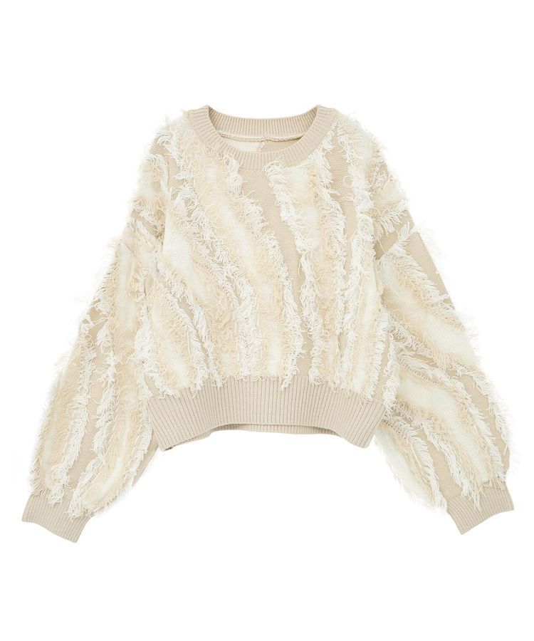 Green Parks「・ELENCARE DUE フリンジジャカードニット」|ニット・セーター|