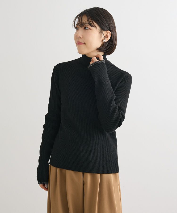 Green Parks「チクチクしないリブタートルニットプルオーバー」|ニット・セーター|