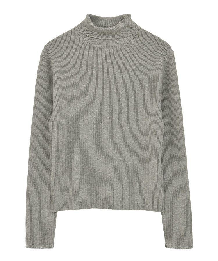 Green Parks「チクチクしないリブタートルニットプルオーバー」|ニット・セーター|