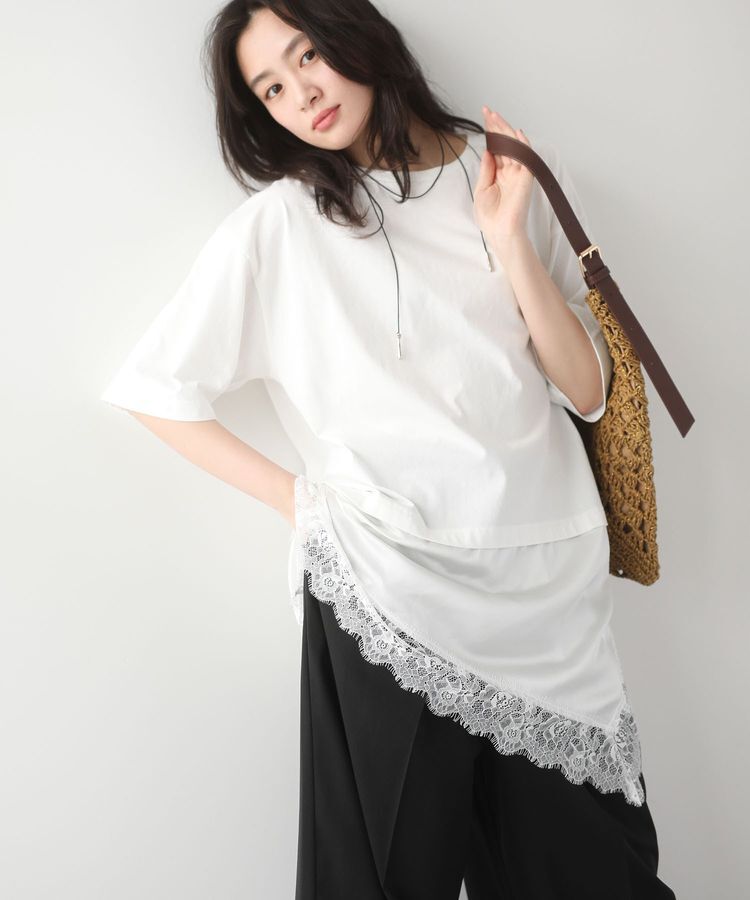 Green Parks「レースドッキングTシャツ」|Tシャツ・カットソー|Off White