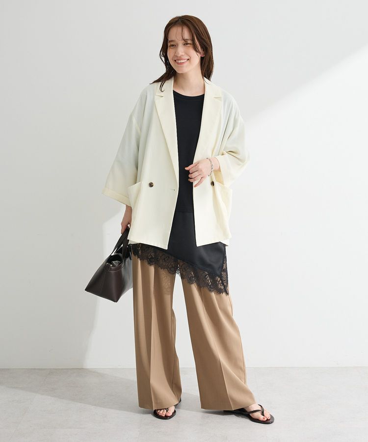 Green Parks「レースドッキングTシャツ」|Tシャツ・カットソー|