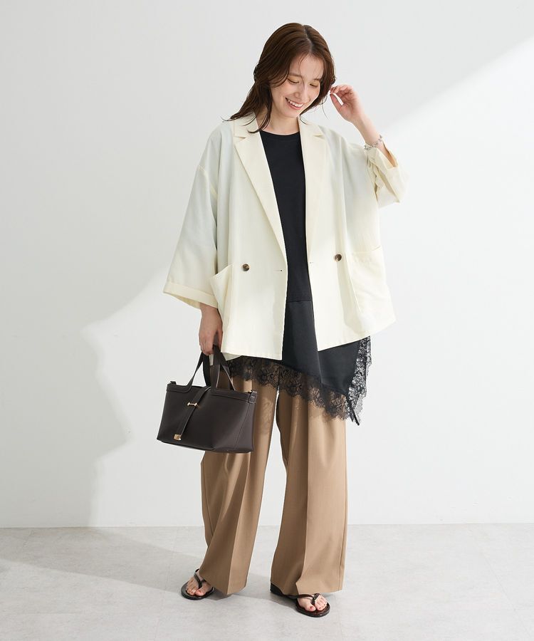 Green Parks「レースドッキングTシャツ」|Tシャツ・カットソー|