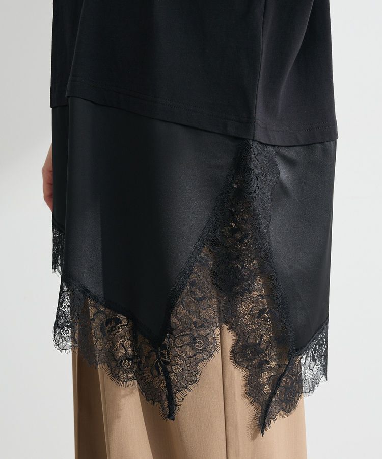 Green Parks「レースドッキングTシャツ」|Tシャツ・カットソー|