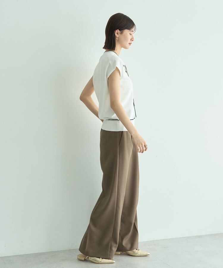 YECCA VECCA「【UVカット】配色ボウタイニット」|ニット・セーター|