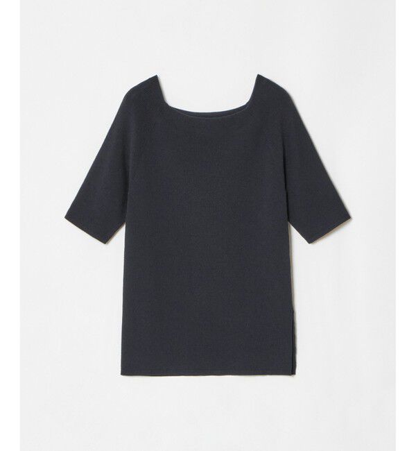 allureville「2WAY ネック5分袖プルオーバー」|ニット・セーター|