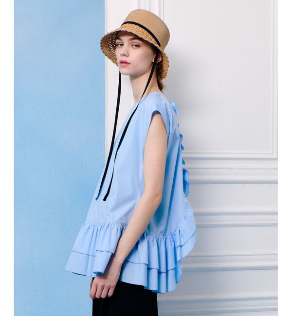 LOULOU WILLOUGHBY「【LOULOU WILLOUGHBY】ブロードフリルブラウス」|シャツ・ブラウス|